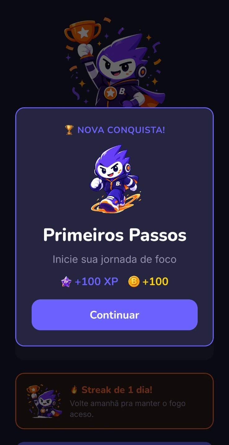 Tela de conquistas do Bancou com troféus desbloqueados