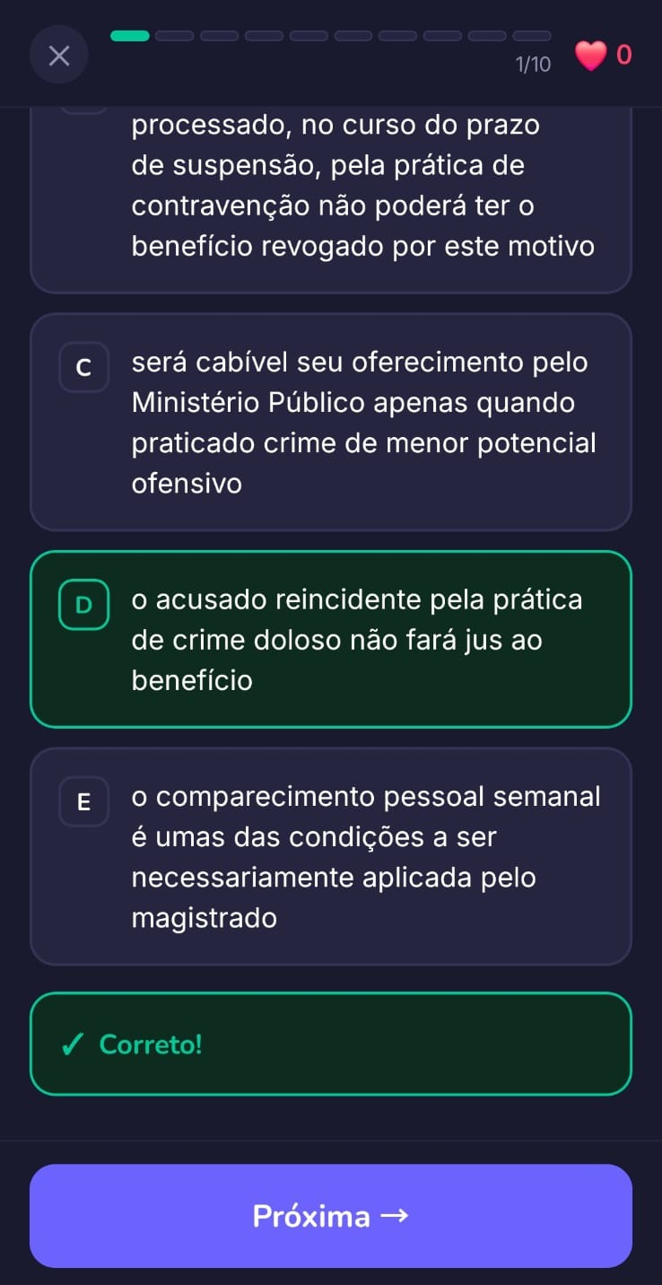 Tela de partida do Bancou com questão de concurso e alternativas