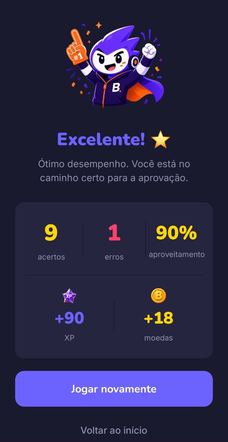 Tela de pontuação do Bancou